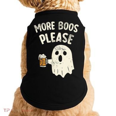 More Boos Please Ghost Beer Halloween Costume Doggie Tank