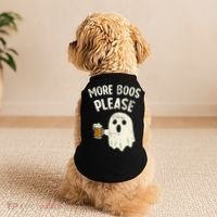 More Boos Please Ghost Beer Halloween Costume Doggie Tank thumb 2