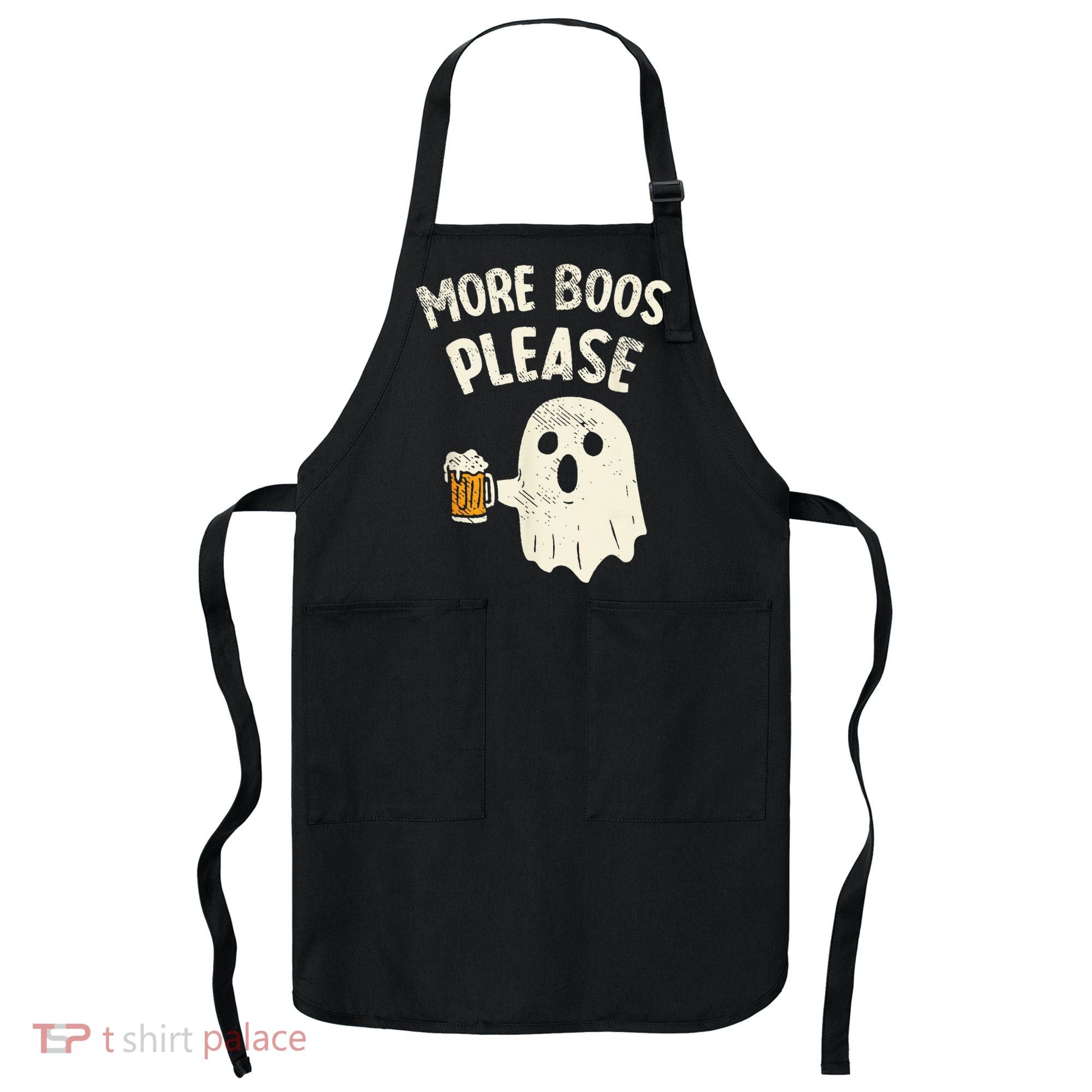 More Boos Please Ghost Beer Halloween Costume Apron