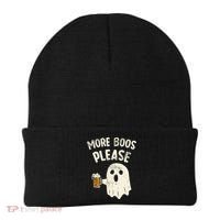 More Boos Please Ghost Beer Halloween Costume Beanie thumb 0
