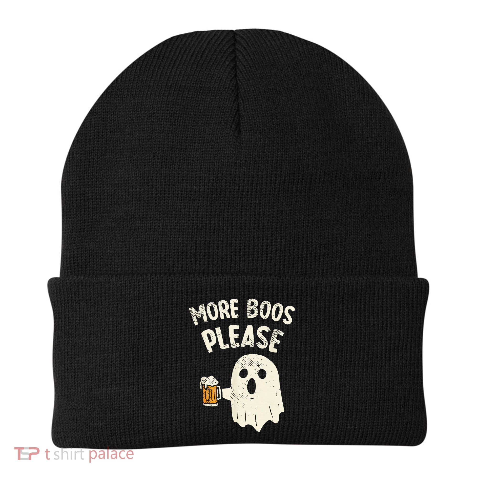 More Boos Please Ghost Beer Halloween Costume Beanie