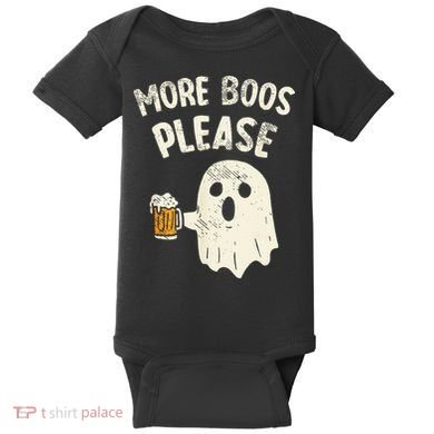 More Boos Please Ghost Beer Halloween Costume Baby Bodysuit