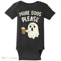 More Boos Please Ghost Beer Halloween Costume Baby Bodysuit thumb 0