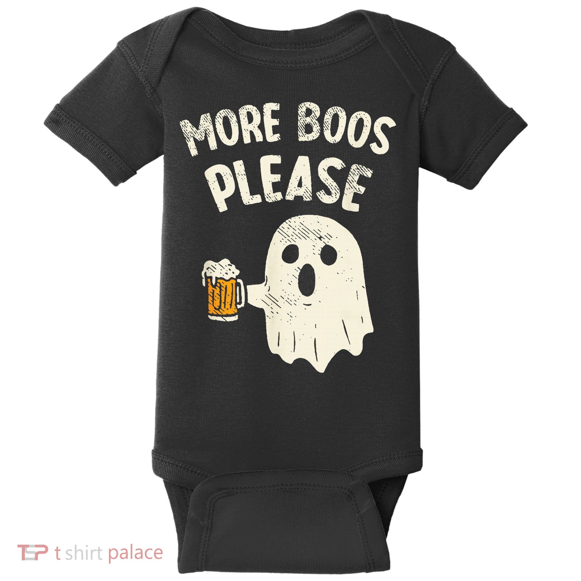 More Boos Please Ghost Beer Halloween Costume Baby Bodysuit