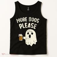 More Boos Please Ghost Beer Halloween Costume Tank Top thumb 2