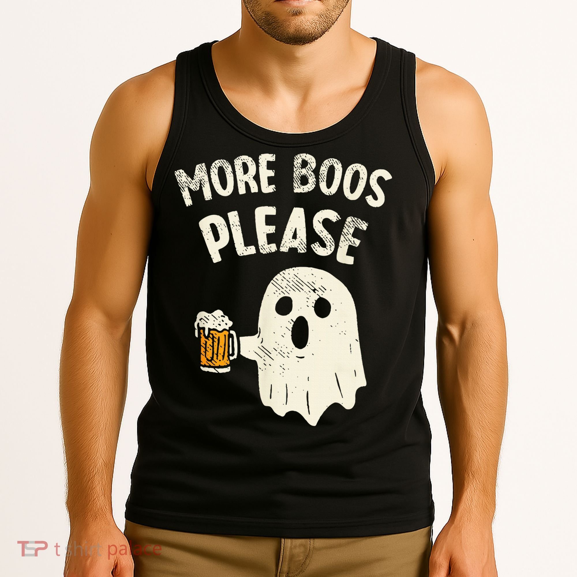 More Boos Please Ghost Beer Halloween Costume Tank Top