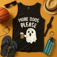 More Boos Please Ghost Beer Halloween Costume Tank Top thumb 4