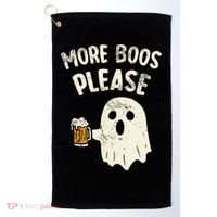 More Boos Please Ghost Beer Halloween Costume Golf Towel thumb 0