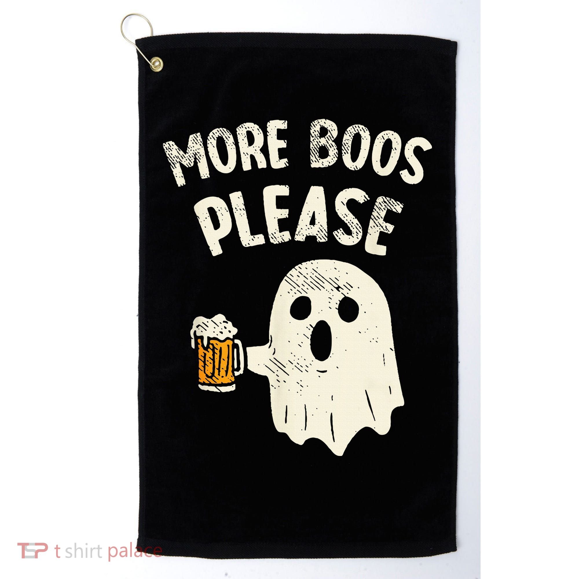 More Boos Please Ghost Beer Halloween Costume Golf Towel