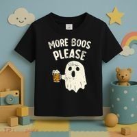 More Boos Please Ghost Beer Halloween Costume Toddler T-Shirt thumb 3