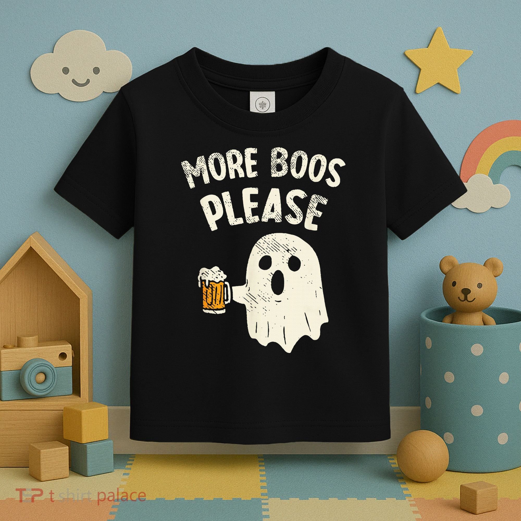 More Boos Please Ghost Beer Halloween Costume Toddler T-Shirt