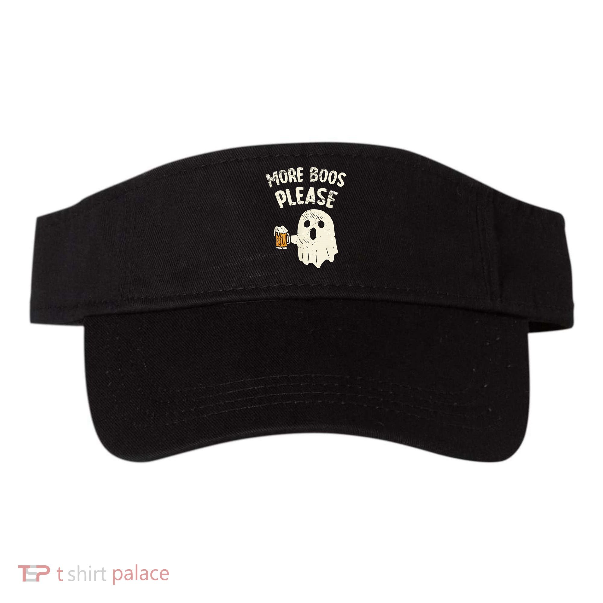 More Boos Please Ghost Beer Halloween Costume Visor