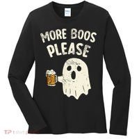 More Boos Please Ghost Beer Halloween Costume Women's Long Sleeve Shirt thumb 0