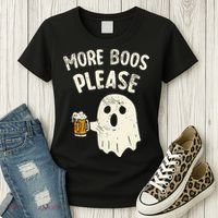 More Boos Please Ghost Beer Halloween Costume Women's T-Shirt thumb 3