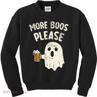 More Boos Please Ghost Beer Halloween Costume Kids Sweatshirt thumb 0