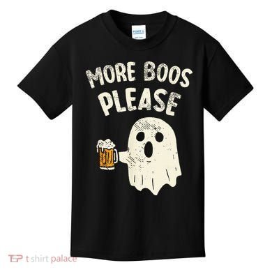 More Boos Please Ghost Beer Halloween Costume Kids T-Shirt