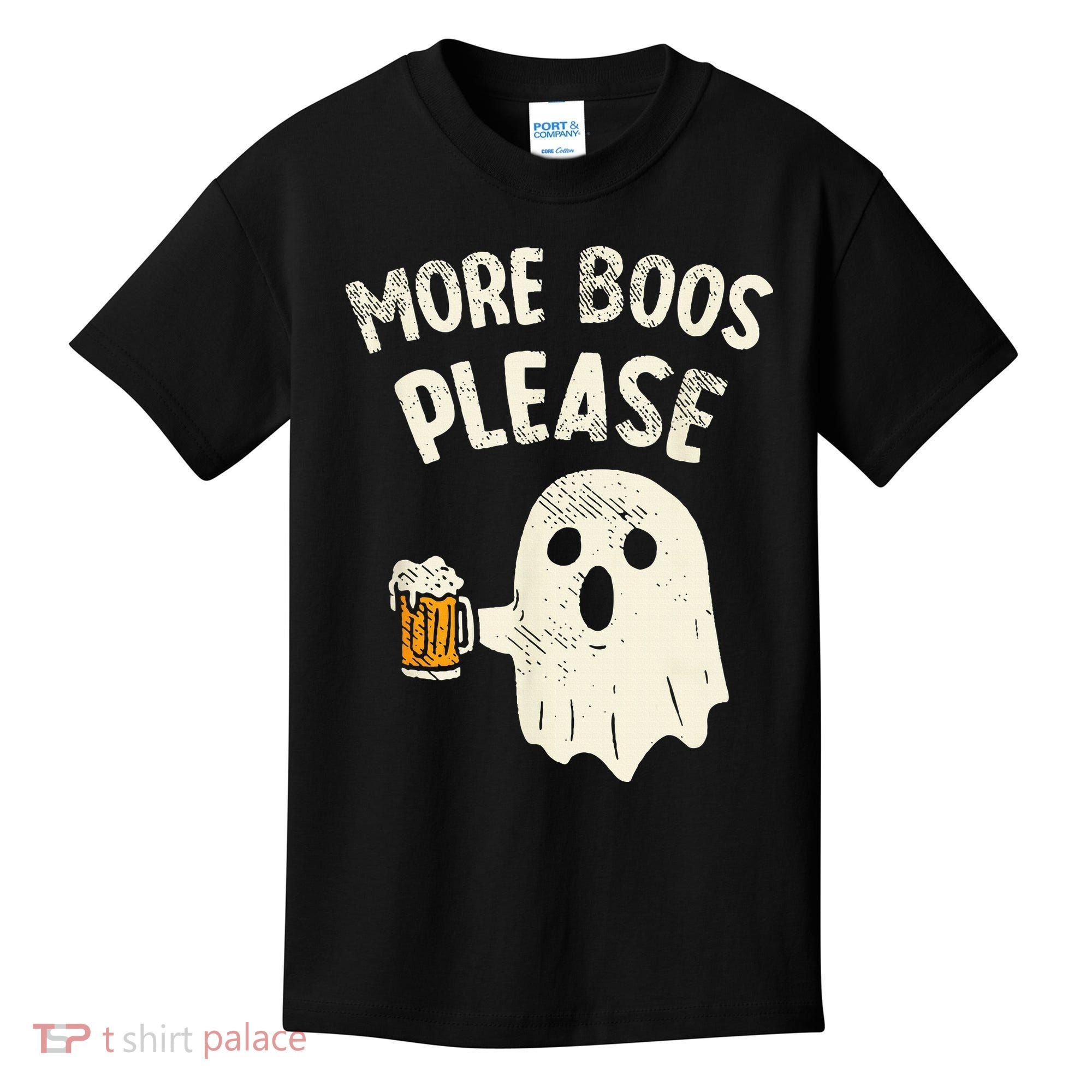 More Boos Please Ghost Beer Halloween Costume Kids T-Shirt