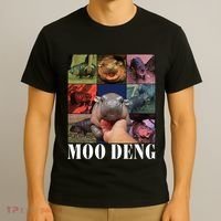 Moodeng Baby Pygmy Hippo Cute Zoo For Family T-Shirt thumb 3