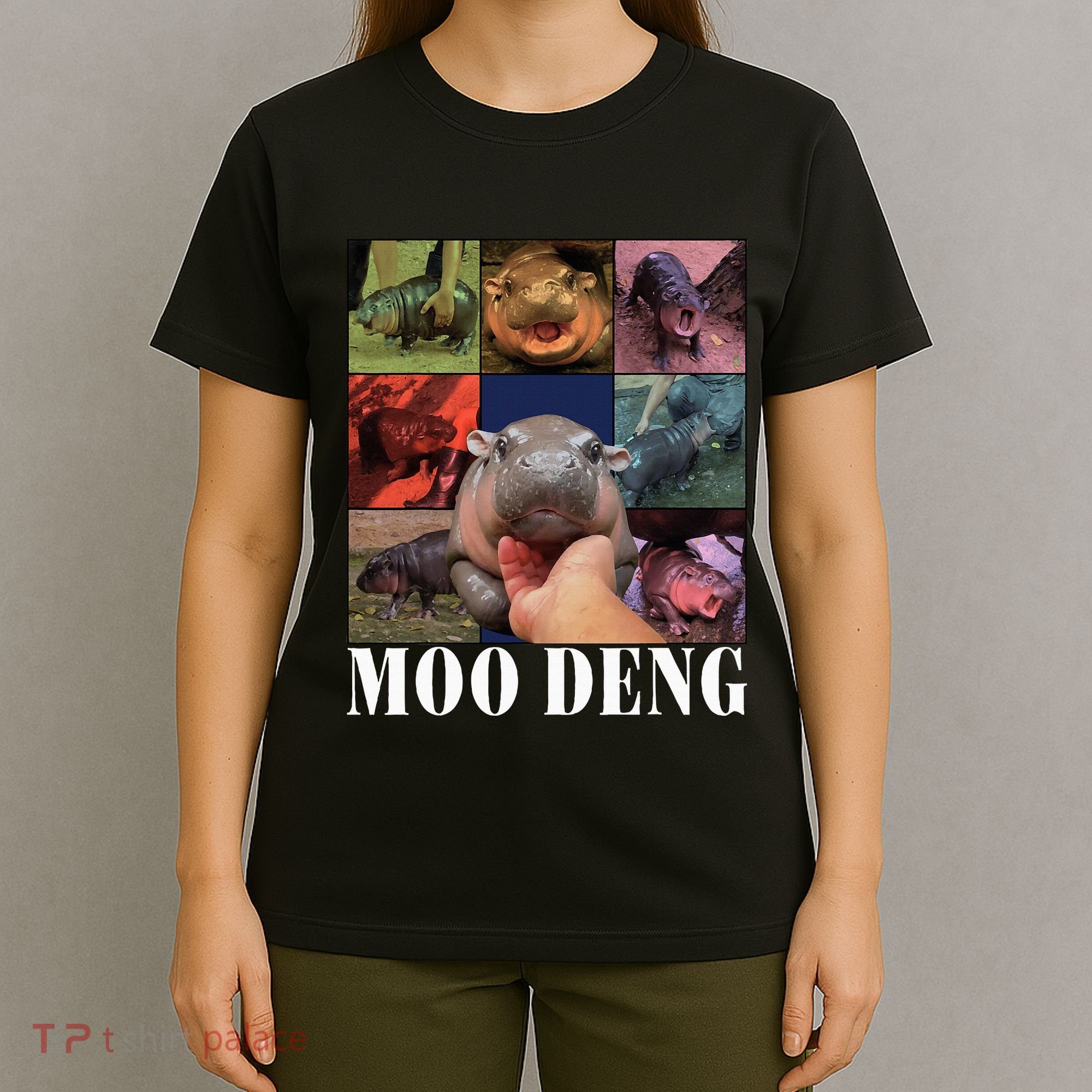Moodeng Baby Pygmy Hippo Cute Zoo For Family T-Shirt