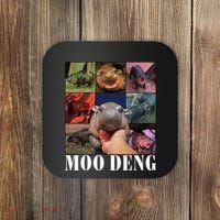 Moodeng Baby Pygmy Hippo Cute Zoo For Family Coaster thumb 0