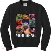 Moodeng Baby Pygmy Hippo Cute Zoo For Family Kids Sweatshirt thumb 0