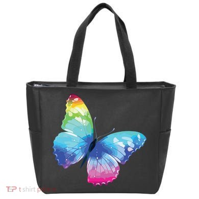 Monarch Butterfly Rainbow Cute Pastel Festival Rave Colorful Tote Bag