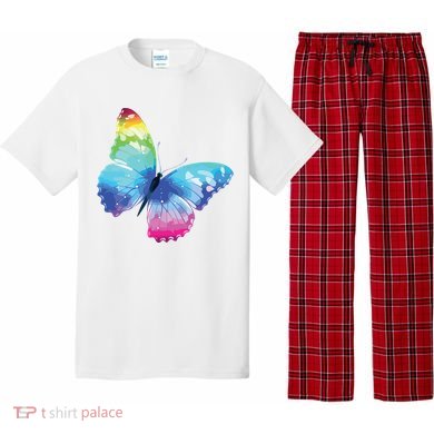 Monarch Butterfly Rainbow Cute Pastel Festival Rave Colorful Pajama Set