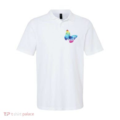 Monarch Butterfly Rainbow Cute Pastel Festival Rave Colorful Polo