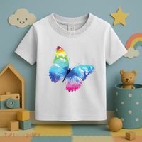 Monarch Butterfly Rainbow Cute Pastel Festival Rave Colorful Toddler T-Shirt thumb 3