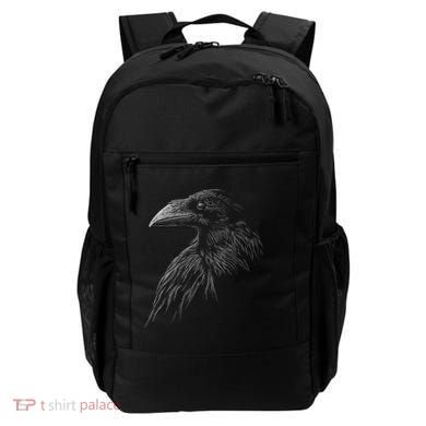 Mystical Black Raven Illustration Crow Artwork Backpack
