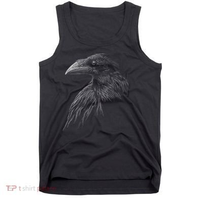 Mystical Black Raven Illustration Crow Artwork Tank Top