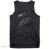 Mystical Black Raven Illustration Crow Artwork Tank Top thumb 0