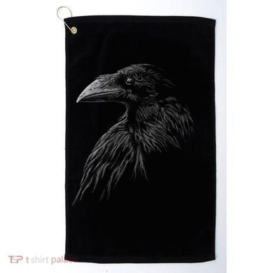 Mystical Black Raven Illustration Crow Artwork Golf Towel