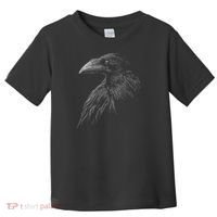 Mystical Black Raven Illustration Crow Artwork Toddler T-Shirt thumb 0