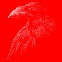 Mystical Black Raven Illustration Crow Artwork Santa Hat thumb 1