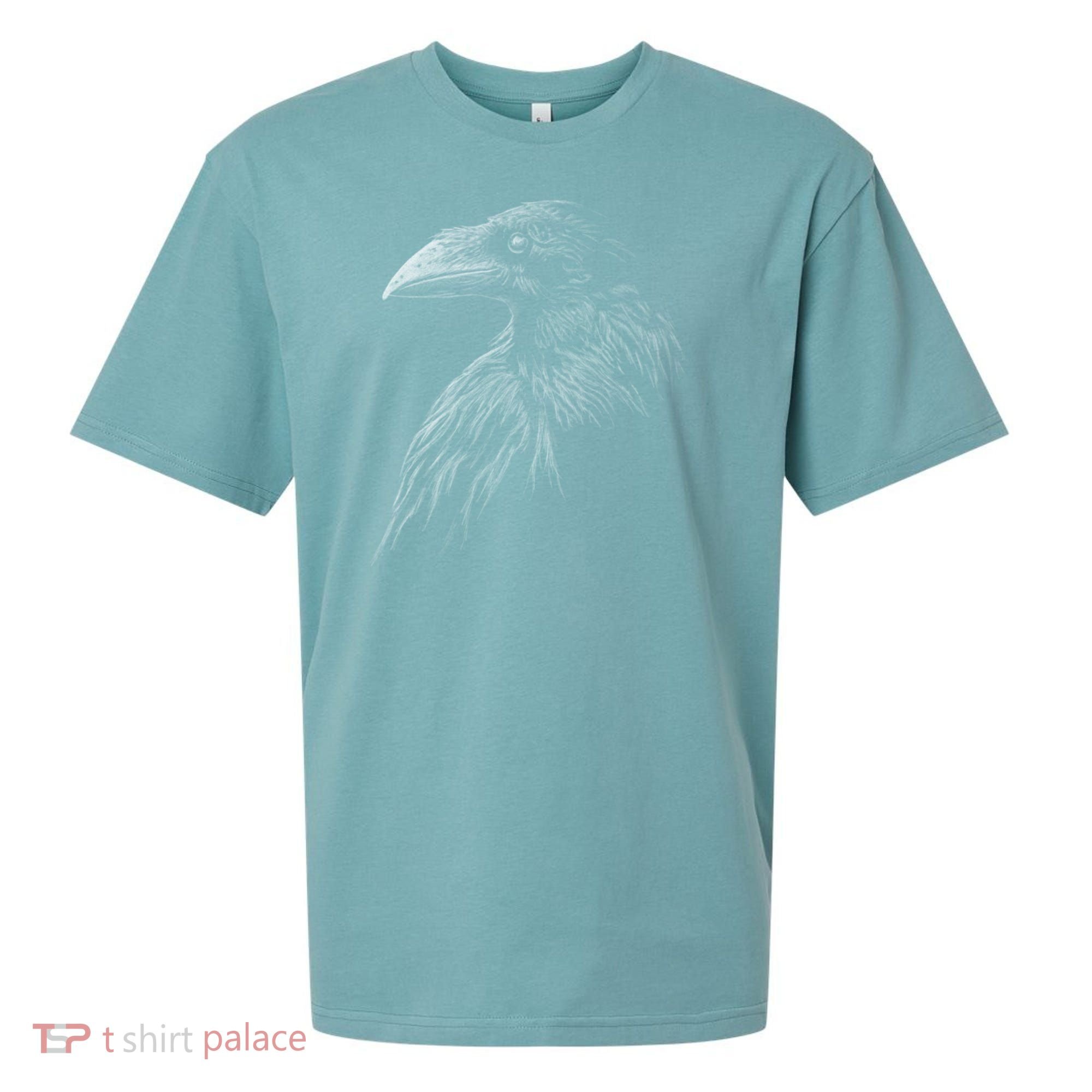 Mystical Black Raven Illustration Crow Artwork Sueded Cloud Jersey T-Shirt