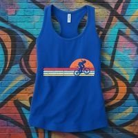 Mountain Bike Retro Cycling Bicycle Rider Gift Cute Gift Women's Tank Top thumb 3