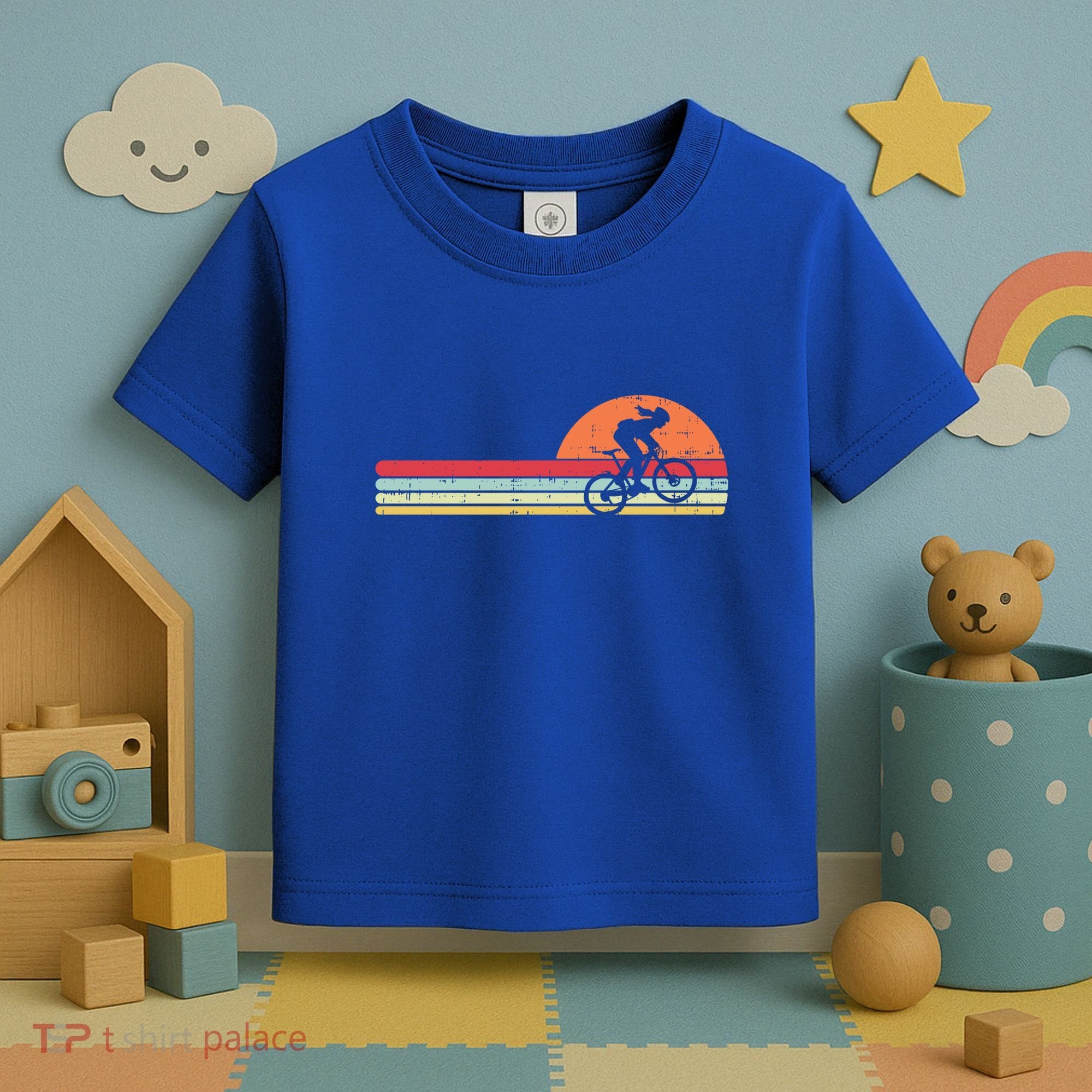 Mountain Bike Retro Cycling Bicycle Rider Gift Cute Gift Toddler T-Shirt