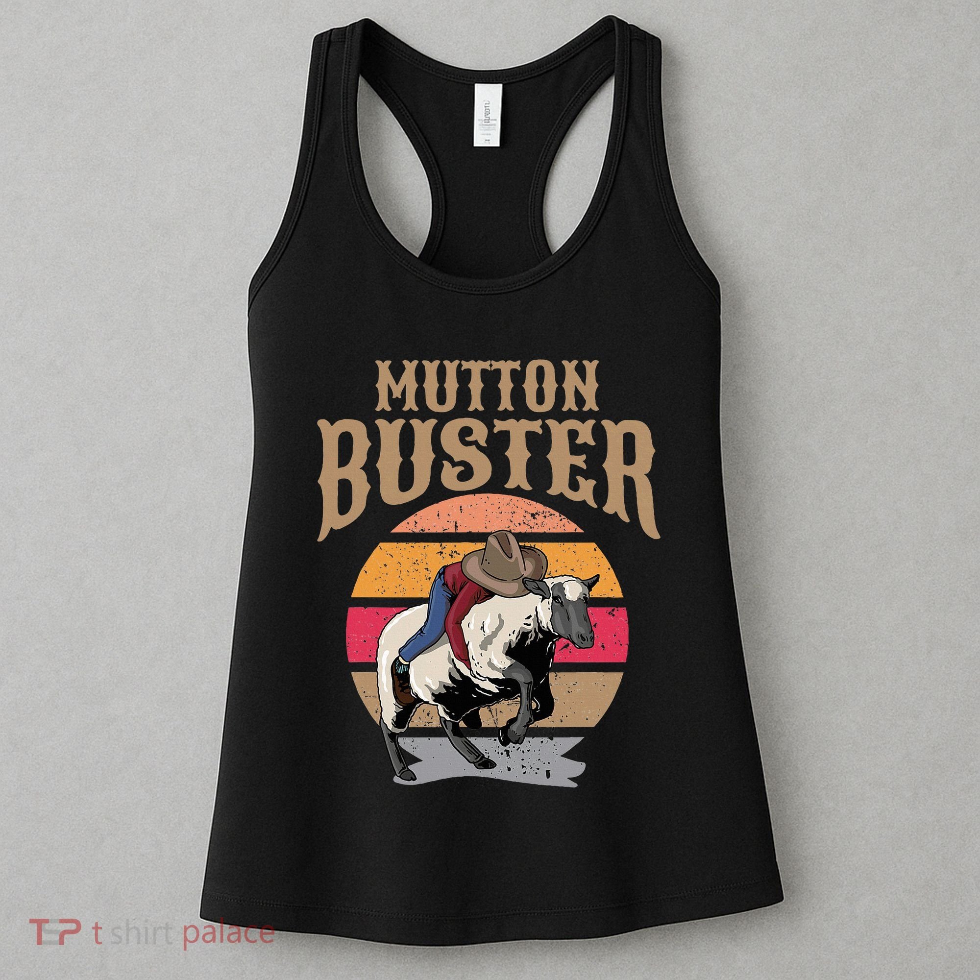 Mutton Busting Rodeo S.H.E.E.P Riding Event Buster Women's Tank Top