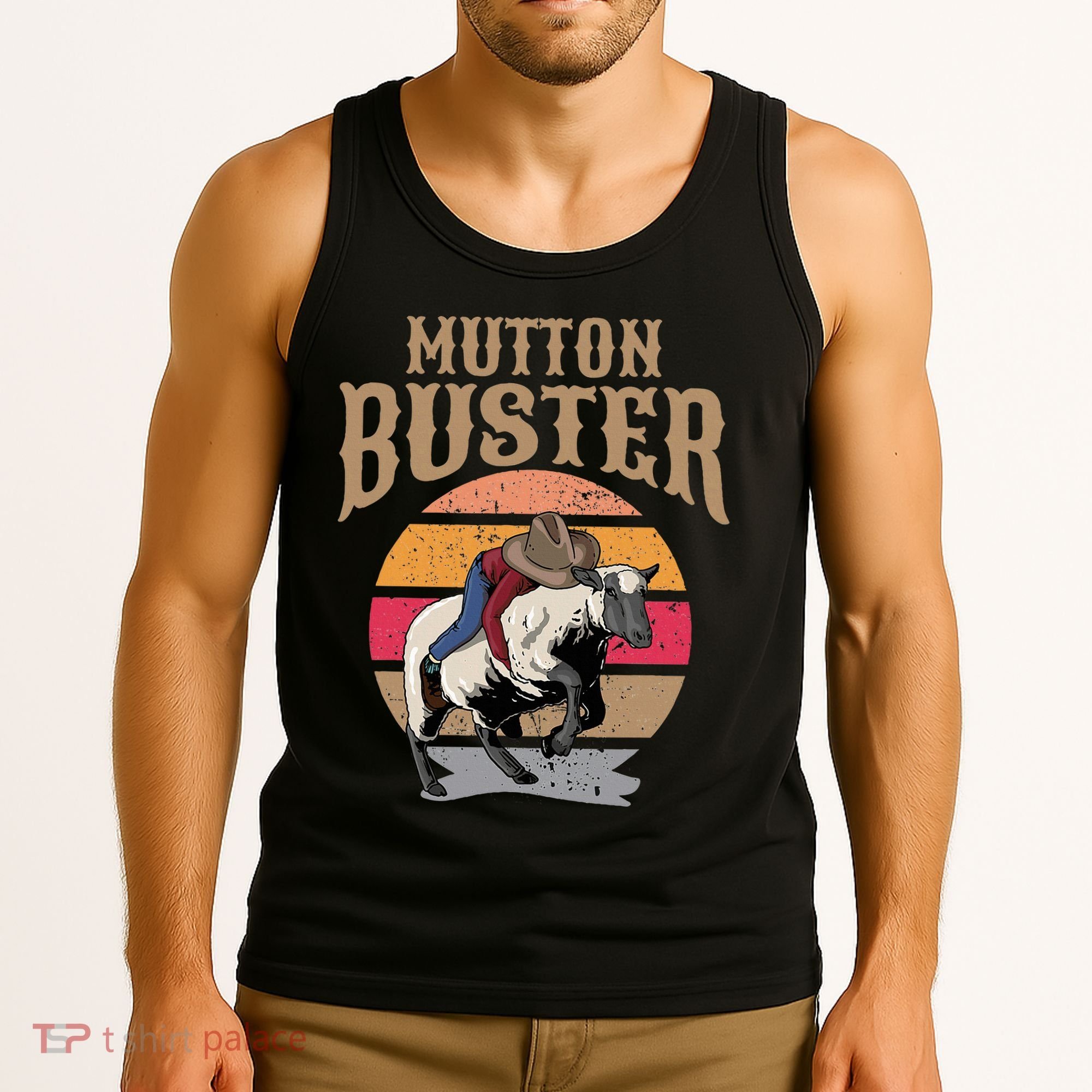 Mutton Busting Rodeo S.H.E.E.P Riding Event Buster Tank Top