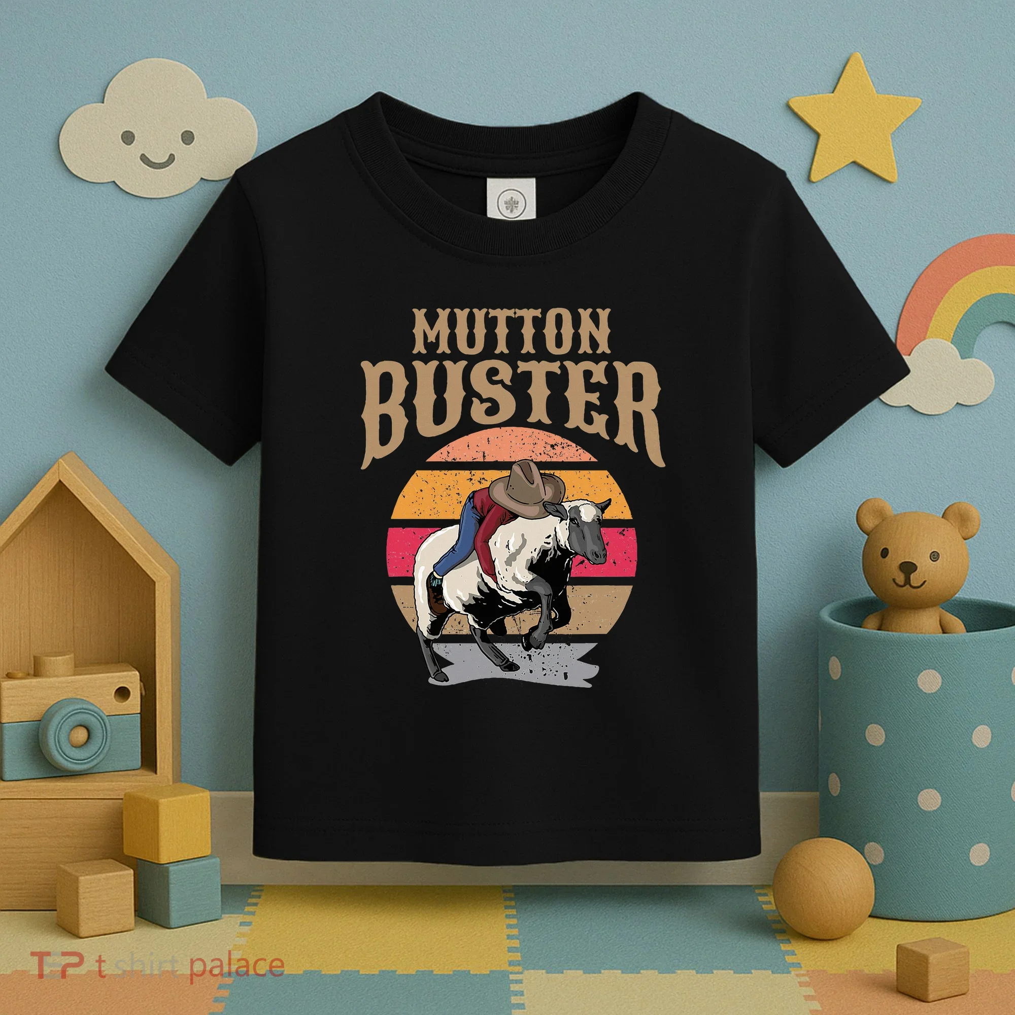 Mutton Busting Rodeo S.H.E.E.P Riding Event Buster Toddler T-Shirt