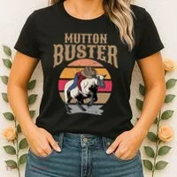 Mutton Busting Rodeo S.H.E.E.P Riding Event Buster Women's T-Shirt thumb 2