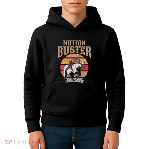 Mutton Busting Rodeo S.H.E.E.P Riding Event Buster Kids Hoodie