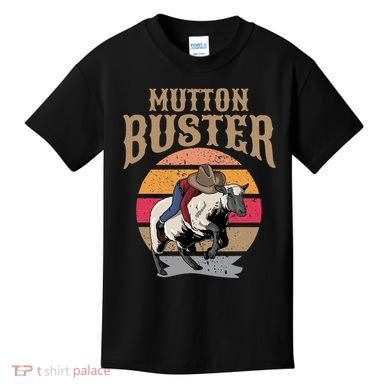 Mutton Busting Rodeo S.H.E.E.P Riding Event Buster Kids T-Shirt