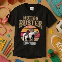 Mutton Busting Rodeo S.H.E.E.P Riding Event Buster Kids T-Shirt thumb 3