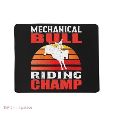 Mechanical Bull Riding Mousepad