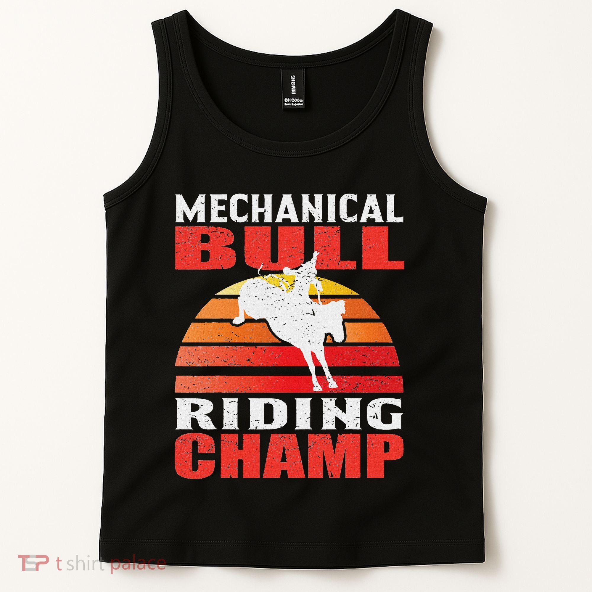 Mechanical Bull Riding Tank Top