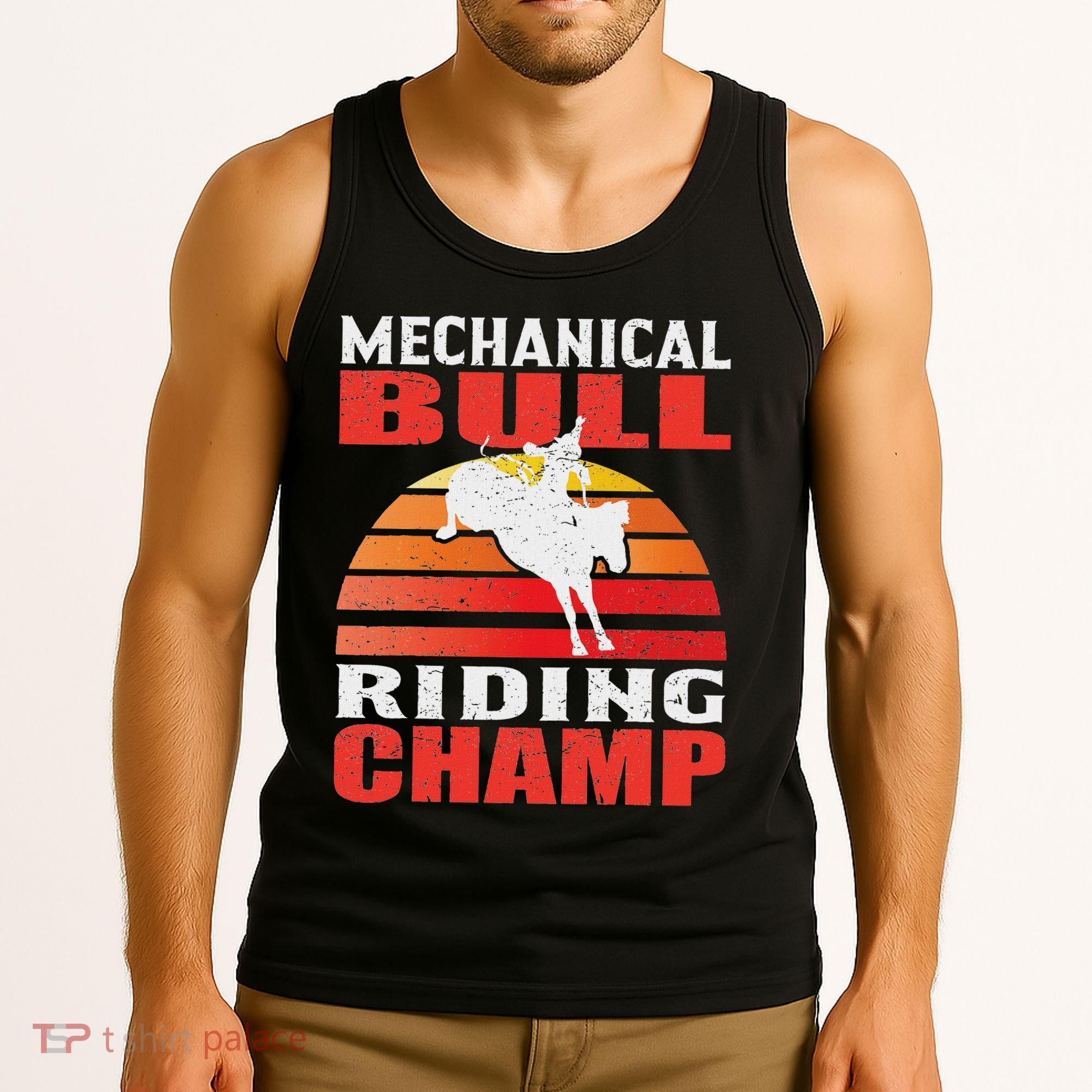 Mechanical Bull Riding Tank Top
