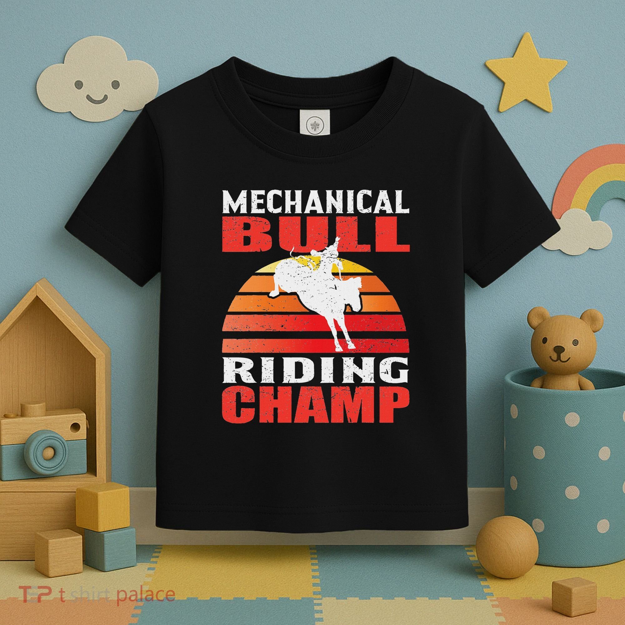 Mechanical Bull Riding Toddler T-Shirt