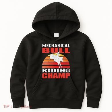 Mechanical Bull Riding Kids Hoodie